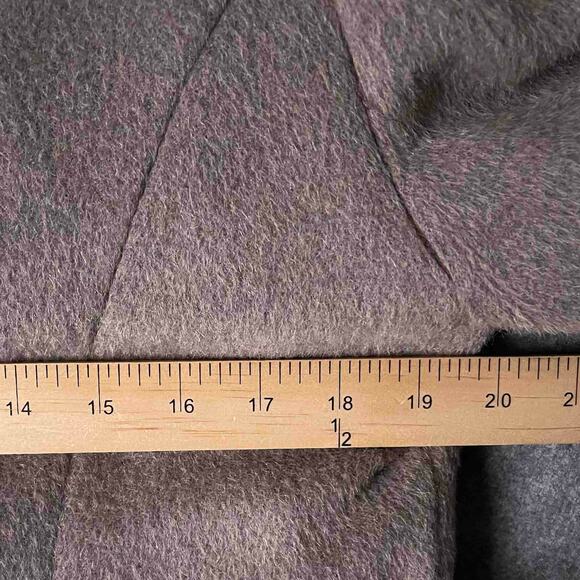 Elie Tahari Belted Wrap Coat Brown Size M Shawl Collar Wool Alpaca Blend Preppy - Picture 12 of 13